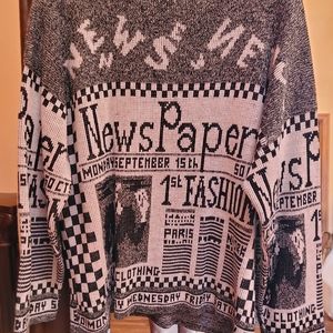 Fun Newsprint Sweater